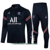 Paris Saint-Germain Trenings Collegegenser Set 22-23 Kvart-Zip Blå - Barn